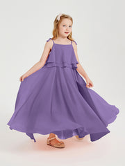 Chiffon Junior Bridesmaid Dresses Long Cascading Skirt Tahiti