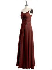 Spaghetti Strap Dress with Slit for Bridesmaid Terracotta