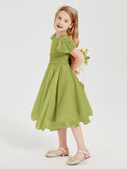 Chiffon Tea Length Junior Bridesmaid Dresses Clover