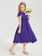 Chiffon Tea Length Junior Bridesmaid Dresses Regency