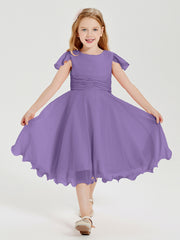 Chiffon Tea Length Junior Bridesmaid Dresses Tahiti