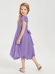 Chiffon Tea Length Junior Bridesmaid Dresses Tahiti