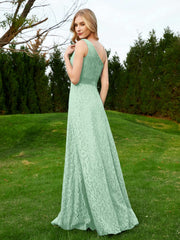 One Shoulder Sleeveless Lace Dress With Sash Mint Green