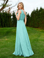 One Shoulder Sleeveless Lace Dress With Sash Spa