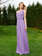 One Shoulder Sleeveless Lace Dress With Sash Tahiti Plus Size