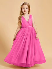 Tulle Junior Bridesmaid Dresses Satin Top Azalea