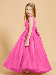 Tulle Junior Bridesmaid Dresses Satin Top Azalea
