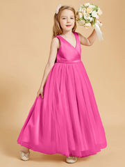 Tulle Junior Bridesmaid Dresses Satin Top Azalea