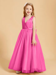 Tulle Junior Bridesmaid Dresses Satin Top Azalea