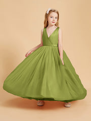Tulle Junior Bridesmaid Dresses Satin Top Clover