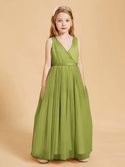 Tulle Junior Bridesmaid Dresses Satin Top Clover