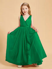 Tulle Junior Bridesmaid Dresses Satin Top Emerald