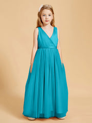 Tulle Junior Bridesmaid Dresses Satin Top Jade