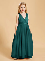 Tulle Junior Bridesmaid Dresses Satin Top Peacock