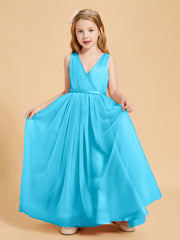 Tulle Junior Bridesmaid Dresses Satin Top Pool