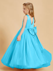 Tulle Junior Bridesmaid Dresses Satin Top Pool