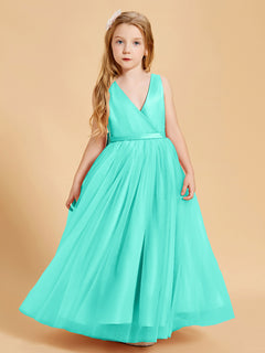 Tulle Junior Bridesmaid Dresses Satin Top Spa