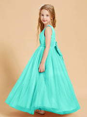 Tulle Junior Bridesmaid Dresses Satin Top Spa