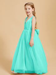 Tulle Junior Bridesmaid Dresses Satin Top Spa