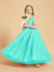 Tulle Junior Bridesmaid Dresses Satin Top Spa