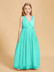Tulle Junior Bridesmaid Dresses Satin Top Spa