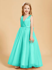Tulle Junior Bridesmaid Dresses Satin Top Spa