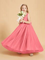 Tulle Junior Bridesmaid Dresses Satin Top Watermelon