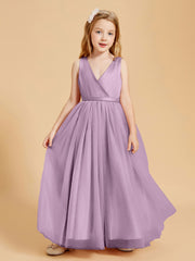 Tulle Junior Bridesmaid Dresses Satin Top Wisteria