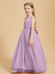 Tulle Junior Bridesmaid Dresses Satin Top Wisteria