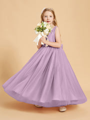 Tulle Junior Bridesmaid Dresses Satin Top Wisteria