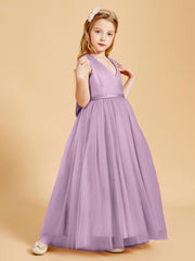 Tulle Junior Bridesmaid Dresses Satin Top Wisteria