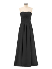 Chiffon Strapless Dresses with Sweetheart Vintage Mauve