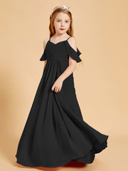 Off-the-Shoulder Bridesmaid Gown for Juniors Black
