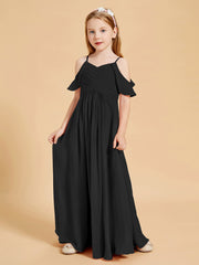 Off-the-Shoulder Bridesmaid Gown for Juniors Black