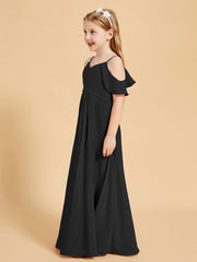 Off-the-Shoulder Bridesmaid Gown for Juniors Black