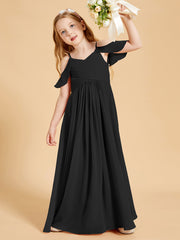Off-the-Shoulder Bridesmaid Gown for Juniors Black