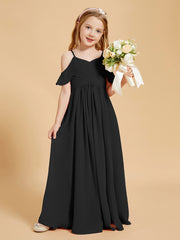 Off-the-Shoulder Bridesmaid Gown for Juniors Black