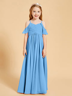 Off-the-Shoulder Bridesmaid Gown for Juniors Blue