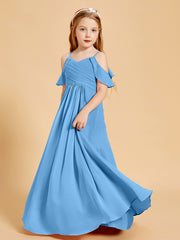 Off-the-Shoulder Bridesmaid Gown for Juniors Blue