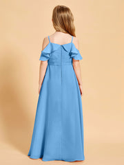 Off-the-Shoulder Bridesmaid Gown for Juniors Blue