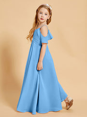 Off-the-Shoulder Bridesmaid Gown for Juniors Blue