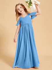 Off-the-Shoulder Bridesmaid Gown for Juniors Blue