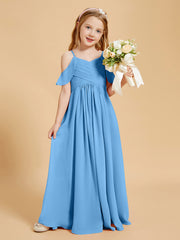 Off-the-Shoulder Bridesmaid Gown for Juniors Blue
