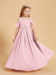 Off-the-Shoulder Bridesmaid Gown for Juniors Blushing Pink