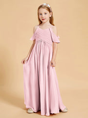Off-the-Shoulder Bridesmaid Gown for Juniors Blushing Pink