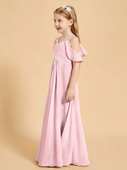 Off-the-Shoulder Bridesmaid Gown for Juniors Blushing Pink