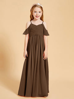 Off-the-Shoulder Bridesmaid Gown for Juniors Brown