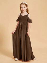 Off-the-Shoulder Bridesmaid Gown for Juniors Brown