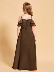 Off-the-Shoulder Bridesmaid Gown for Juniors Brown