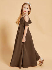 Off-the-Shoulder Bridesmaid Gown for Juniors Brown